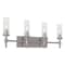 Afx Huntington 30'' Vanity, Clear Ribbed Glass Shade, Satin Nickel Finish HNTV3011MBSN - alternate 1